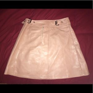 LF leather brown skirt